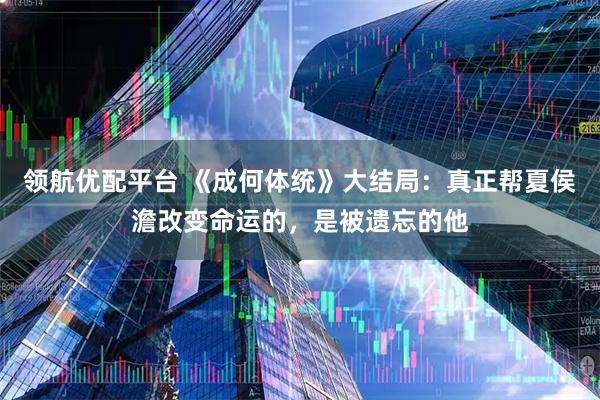 领航优配平台 《成何体统》大结局：真正帮夏侯澹改变命运的，是被遗忘的他